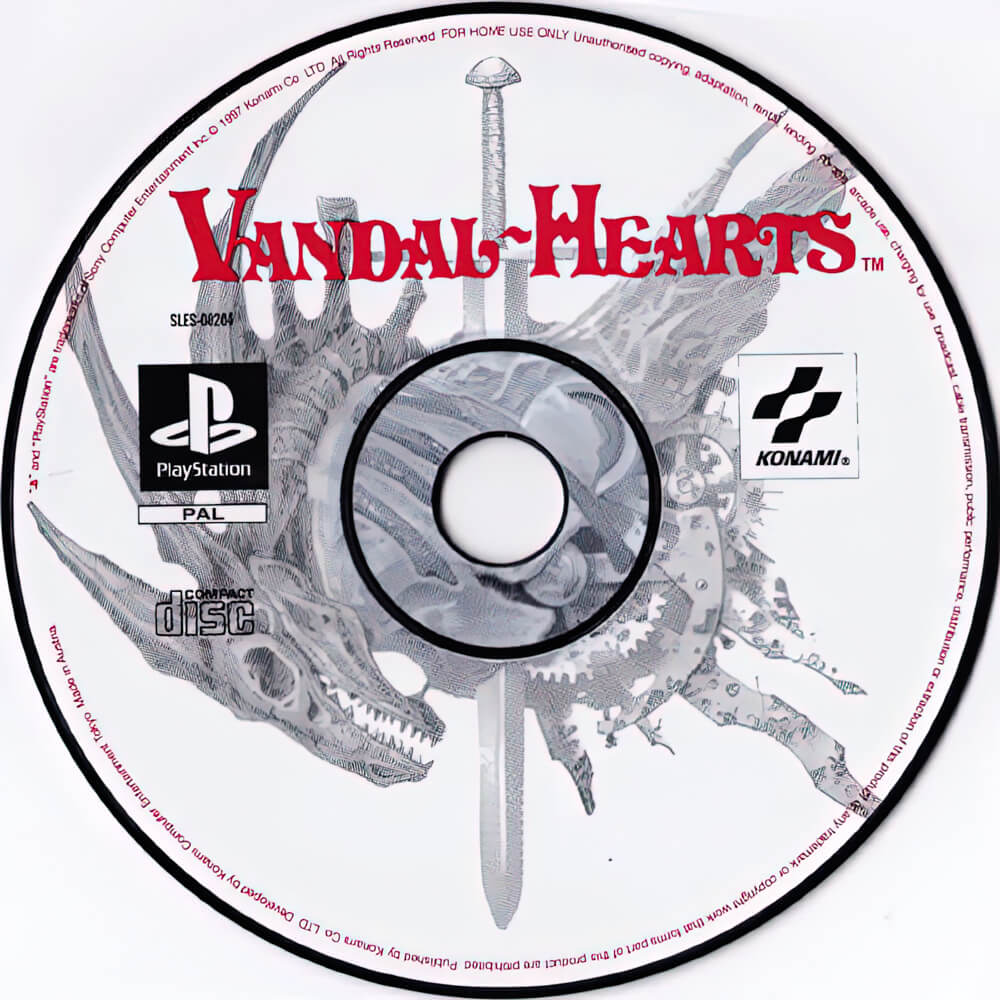 Лицензионный диск Vandal Hearts для PlayStation